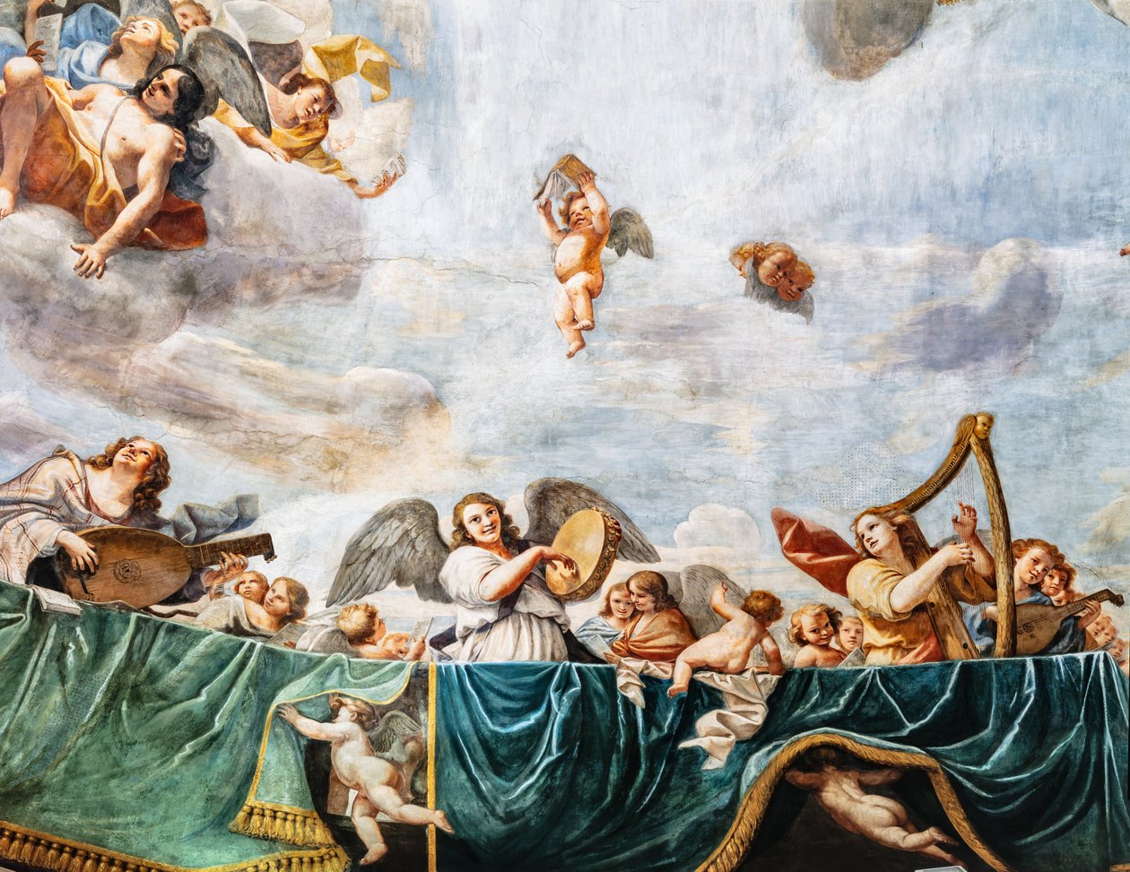 Englenes koncerter, detalje af Mattia (1613 99) Preti