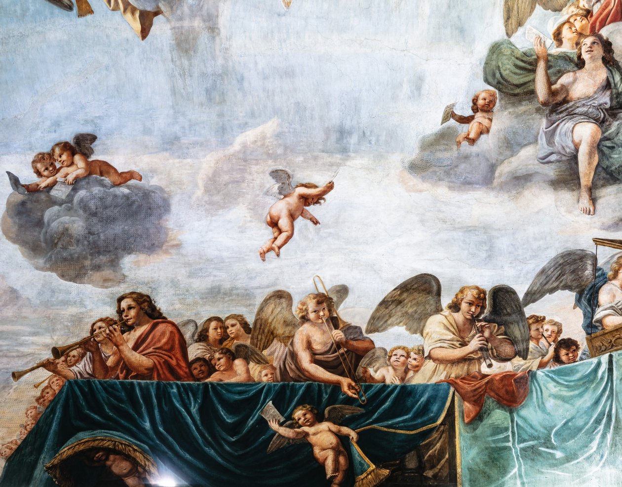 Englenes koncerter, detalje af Mattia (1613 99) Preti