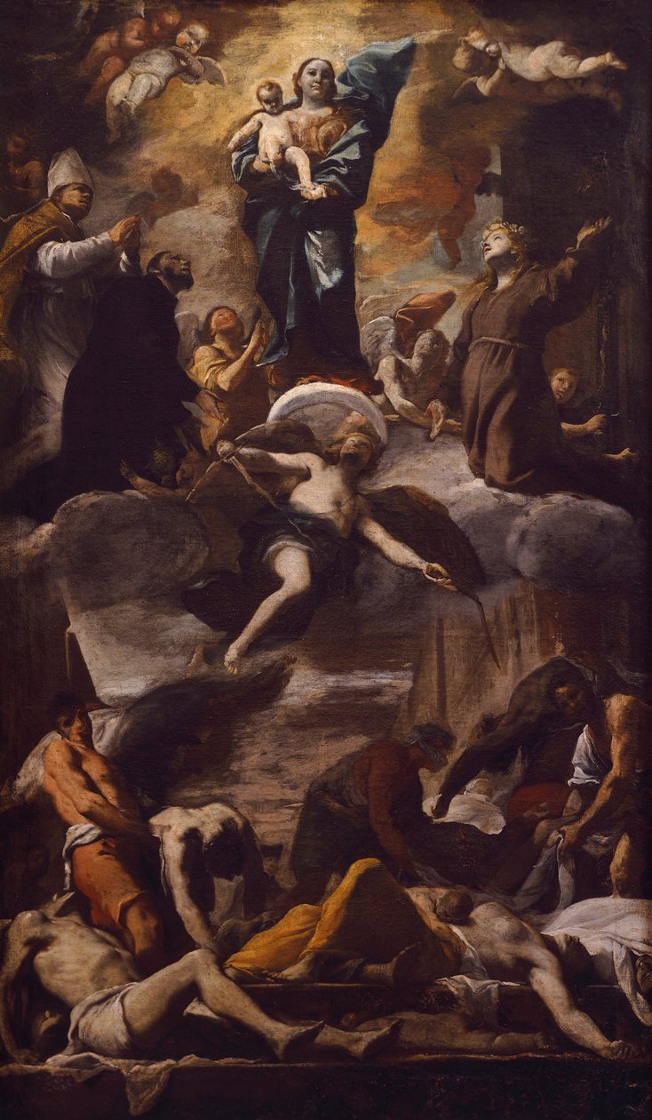 Pesten i Napoli, ca. 1660 (olie på lærred) af Mattia Preti
