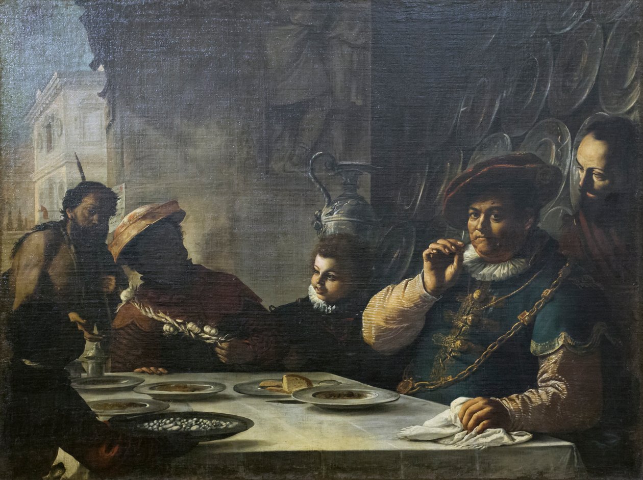 Den rige mands fest af Mattia (1613 99) Preti