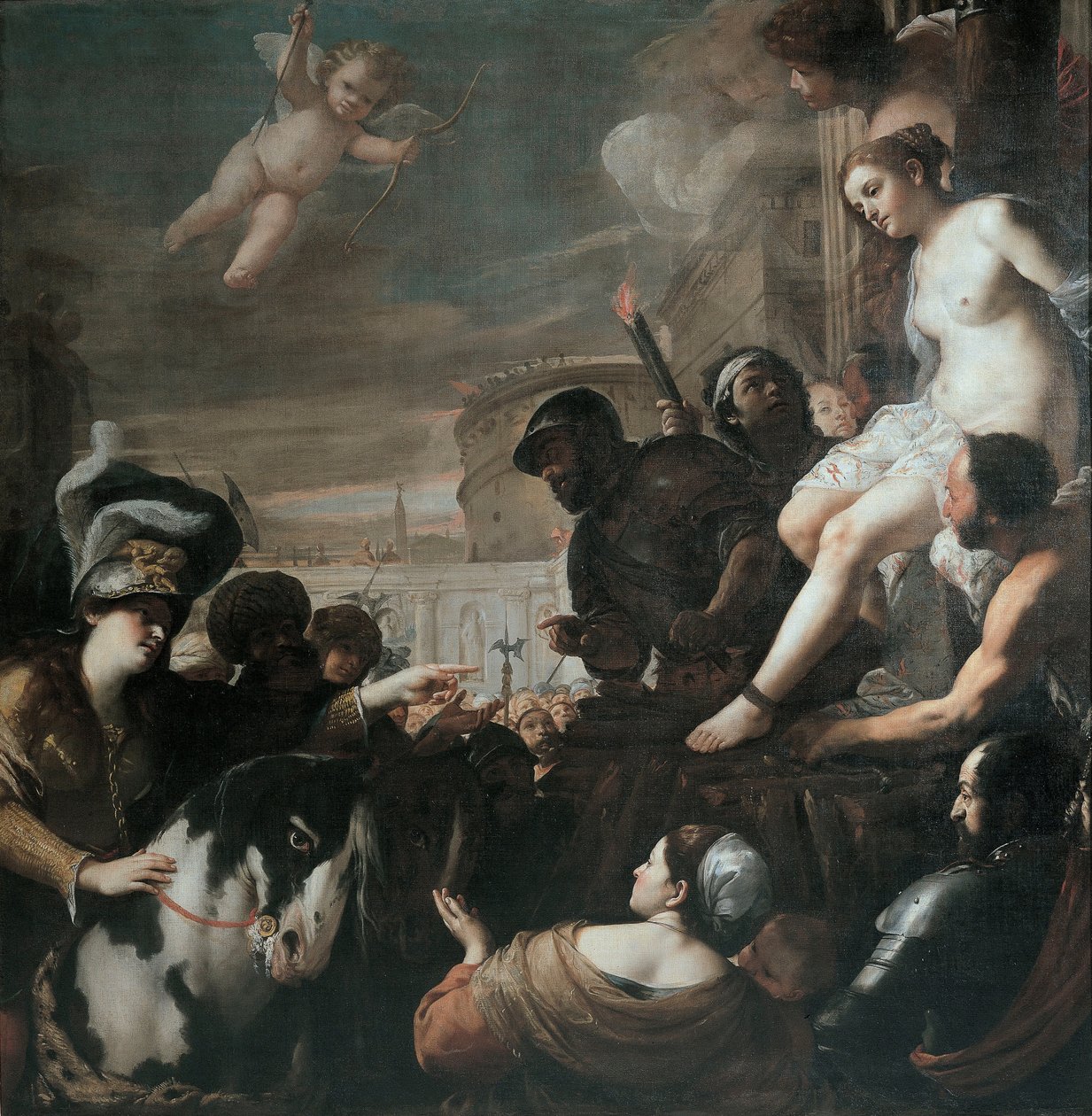 Clorinda redder Olindo og Sophronia af Mattia Preti