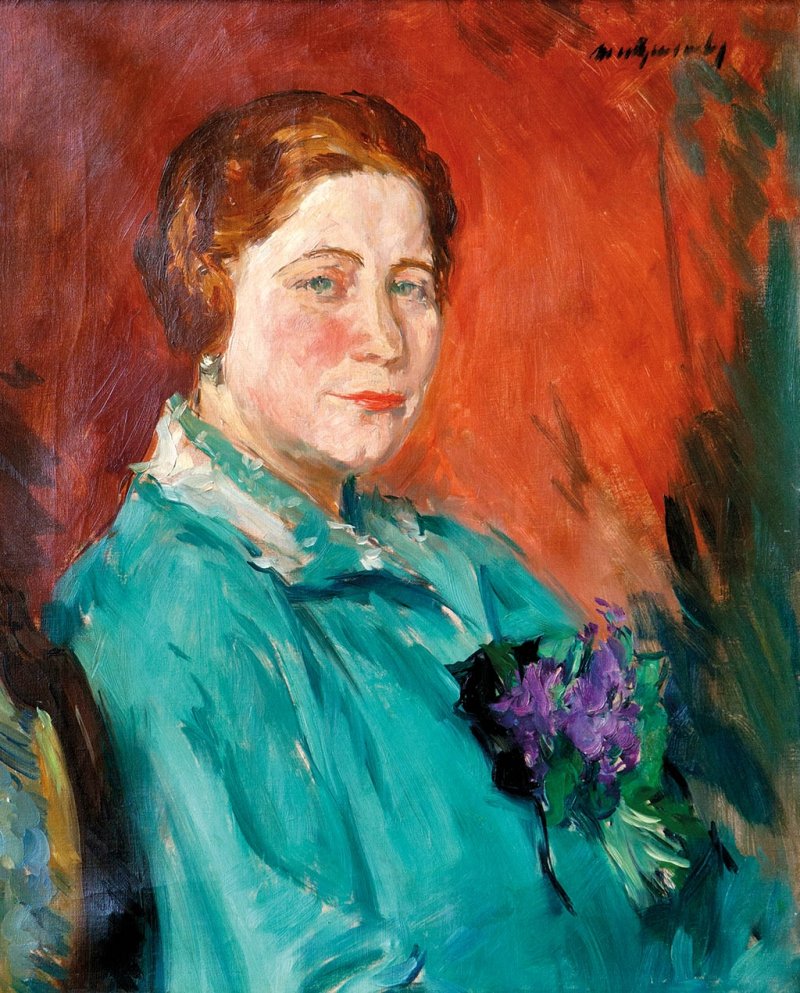 Zold bluzos holgy English: Lady in a green bluse af Mattyasovszky Zsolnay Laszlo