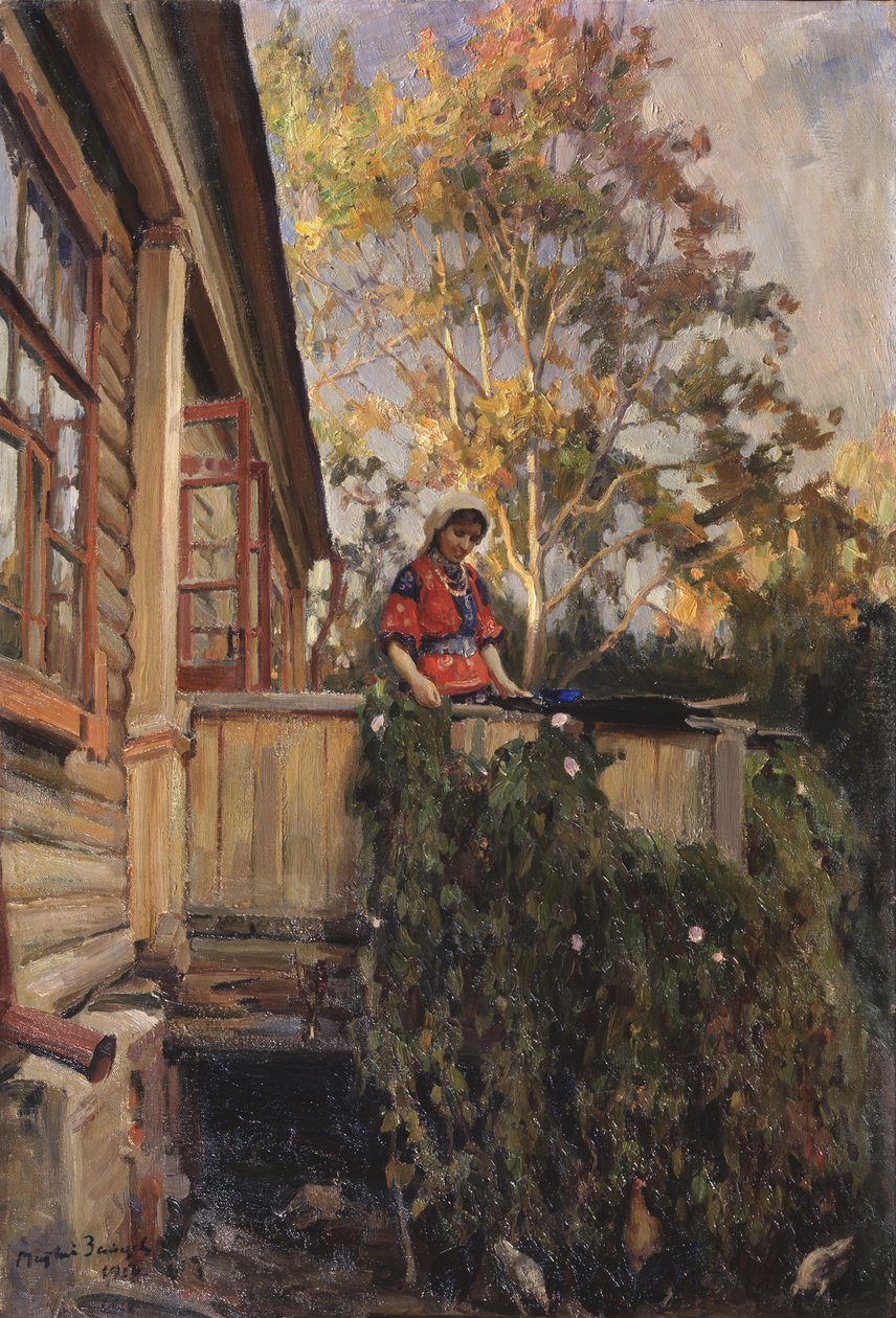 På balkonen, 1912 af Matvei Markovich Zaytsev