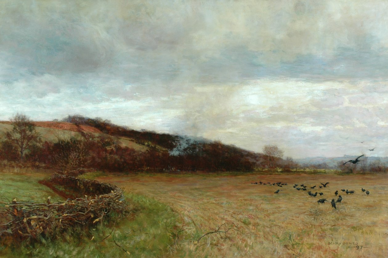 Landskab med fugle, 1897 af Maud Raphael Jones