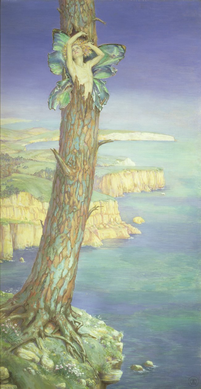 Ariel, ca. 1915 (blandet medier) af Maud Tindal Atkinson