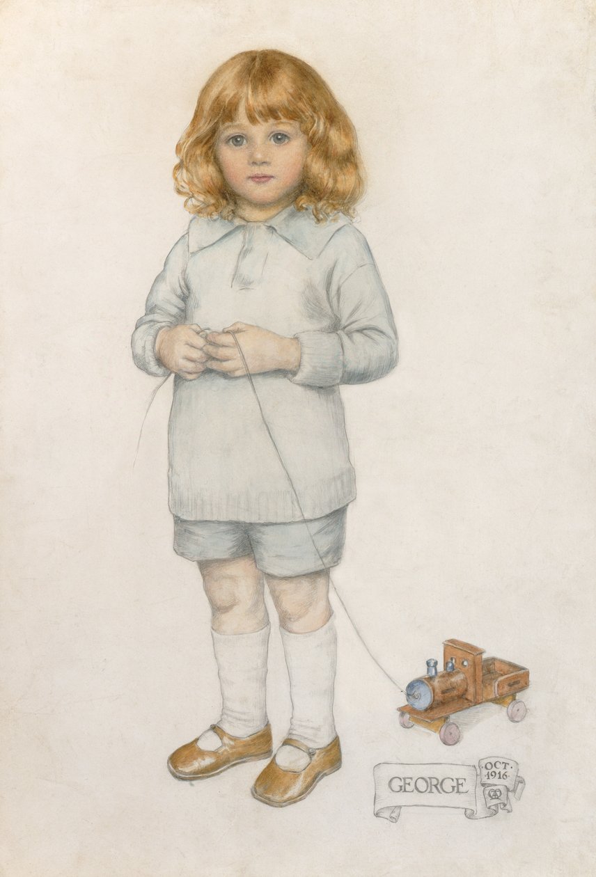 Portræt af George, 1916 blyant og wc på papir af Maud Tindal Atkinson