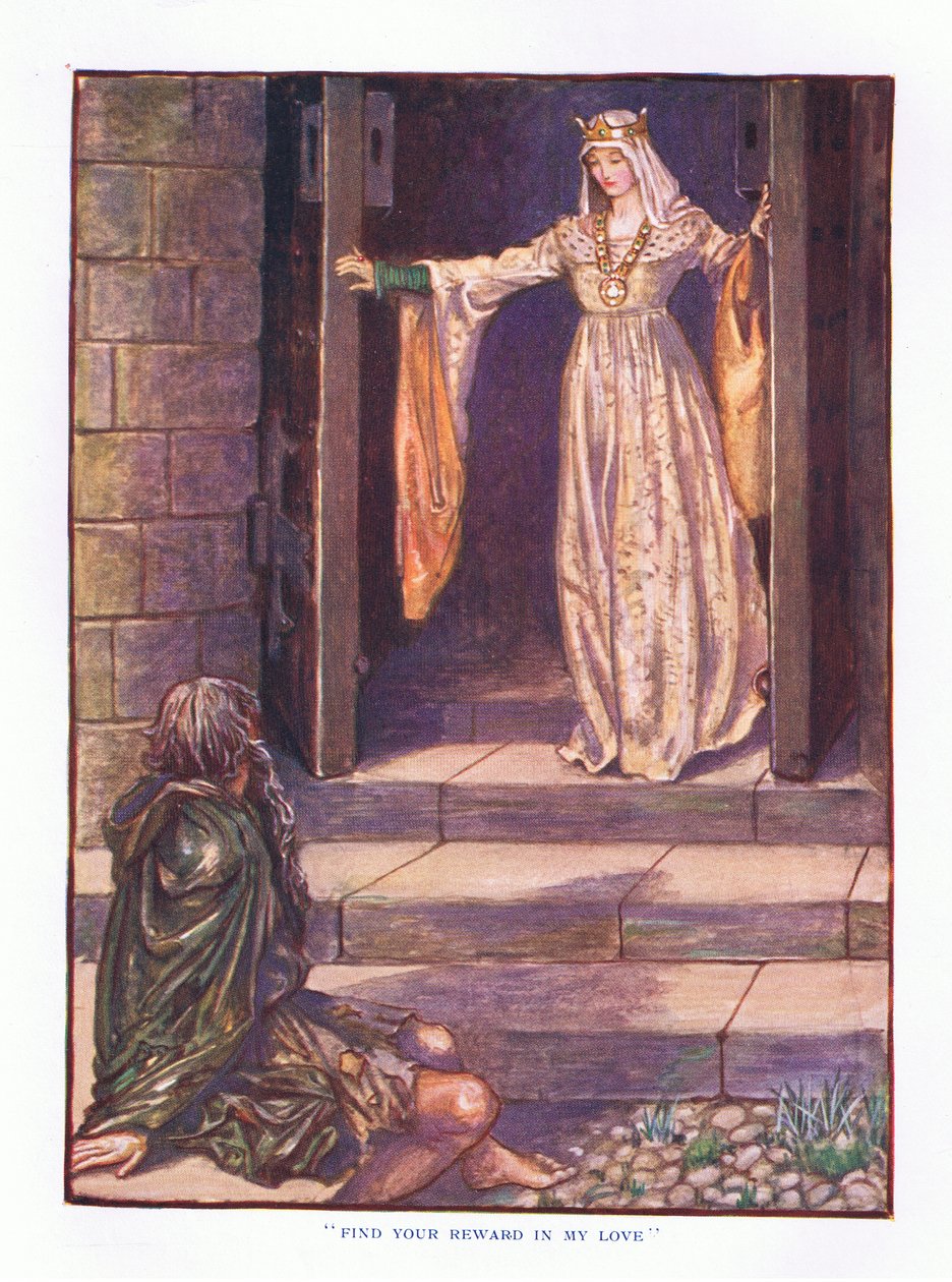 Find din belønning i min kærlighed, illustration fra Lady And Fairy Tales, 1914 af Maud Tindal Atkinson