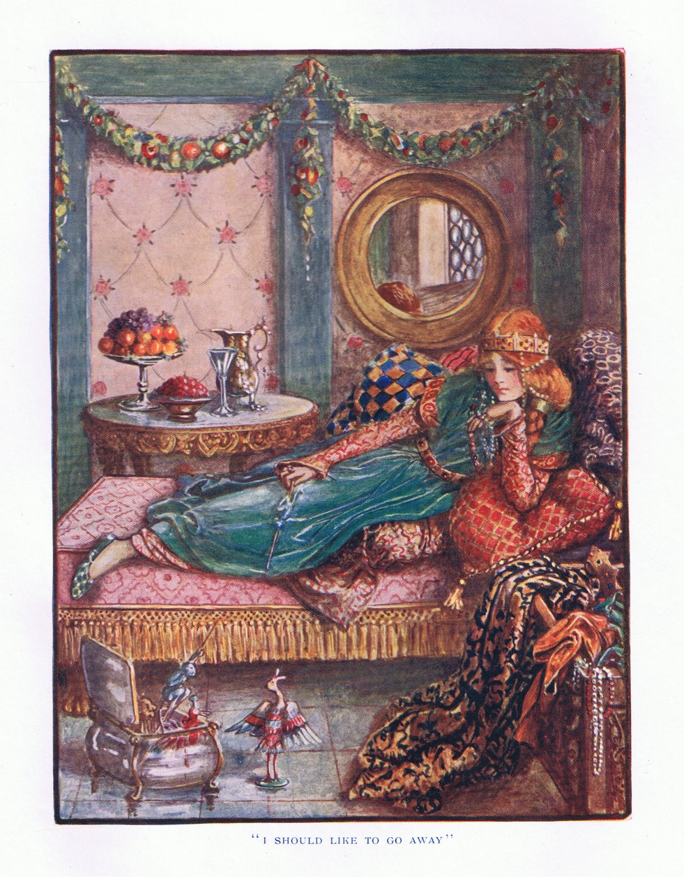 Jeg vil gerne sige gå væk, illustration fra Lady And Fairy Tales, 1914 af Maud Tindal Atkinson