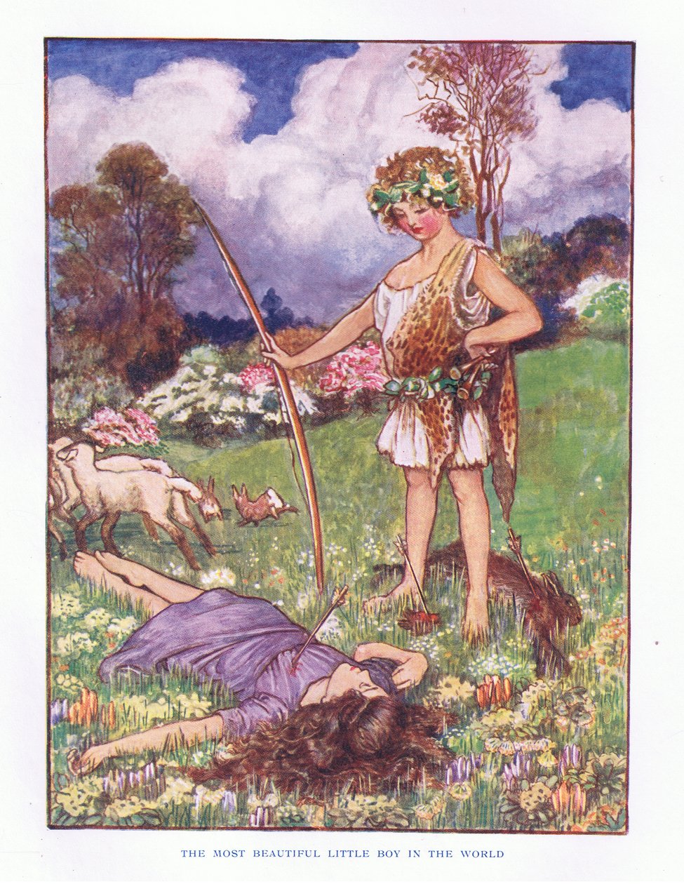 Den smukkeste lille dreng i verden, illustration fra Lady And Fairy Tales, 1914 af Maud Tindal Atkinson