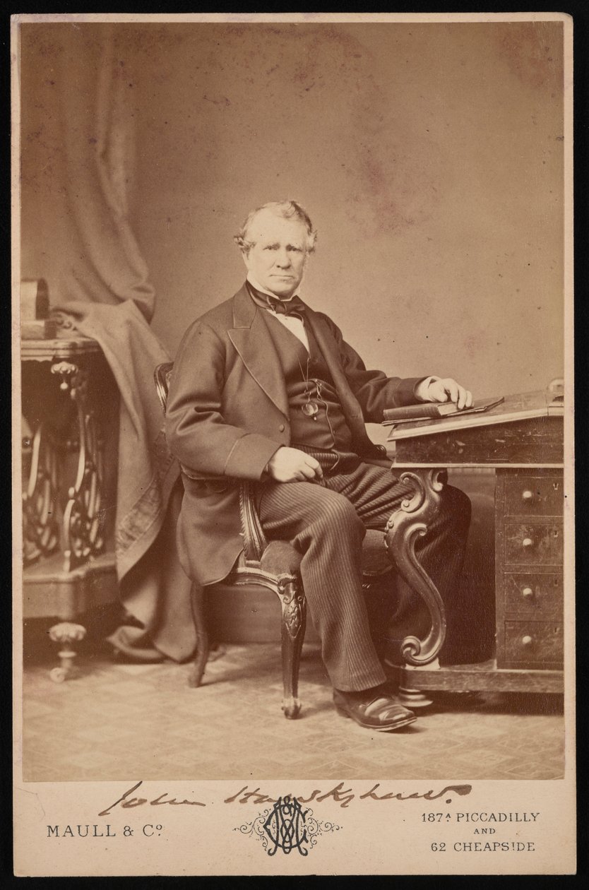 Portræt af John Hawkshaw 1811-1891, før 1876. af Maull and Co