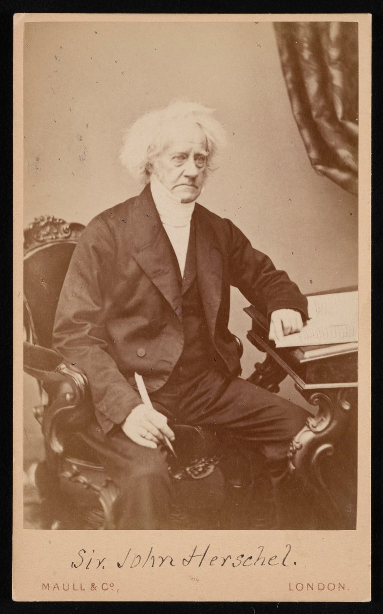 Portræt af Sir John Frederick William Herschel 1792-1871, før 1871. af Maull and Co