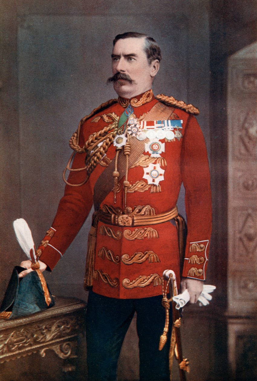 Generalløjtnant Sir Baker Creed Russell, kommanderende Southern District, 1902. af Maull and Fox