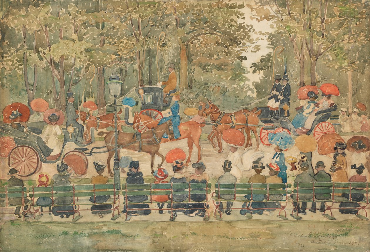 Central Park, 1901 af Maurice Brazil Prendergast
