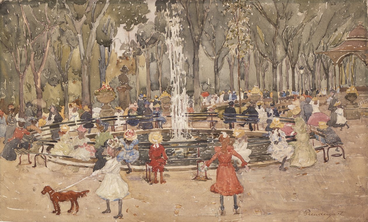 I Central Park, New York, ca. 1900-03 af Maurice Brazil Prendergast