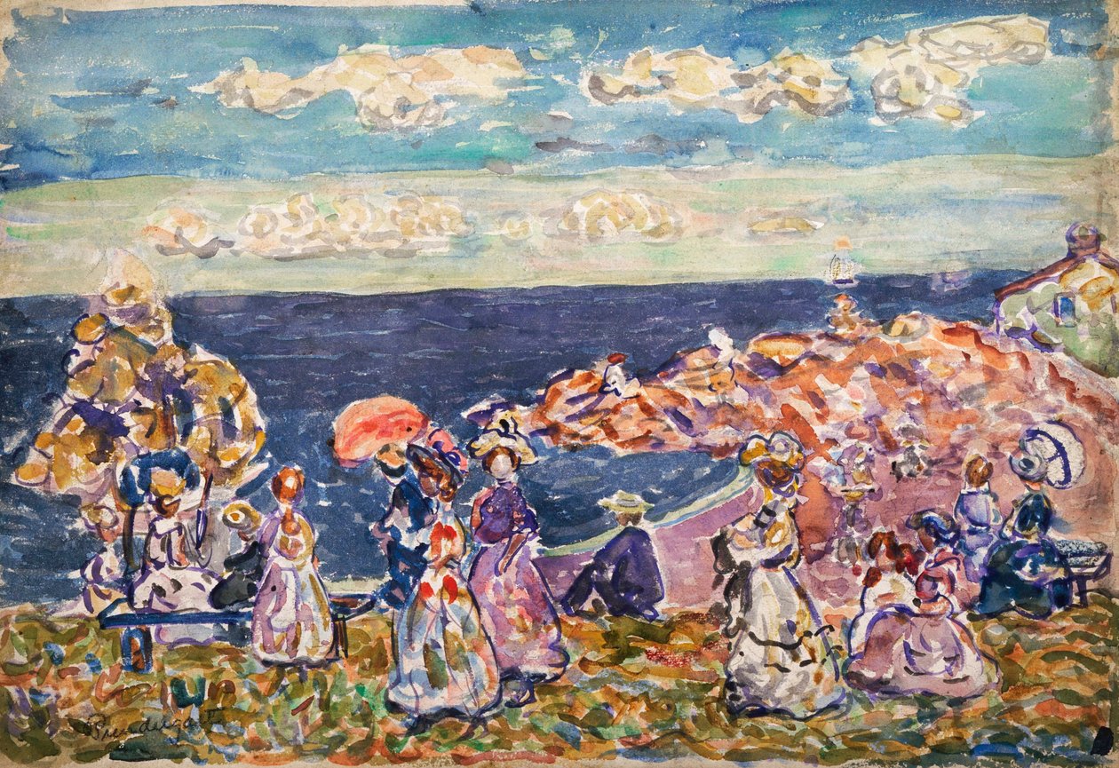 På stranden af Maurice Brazil Prendergast