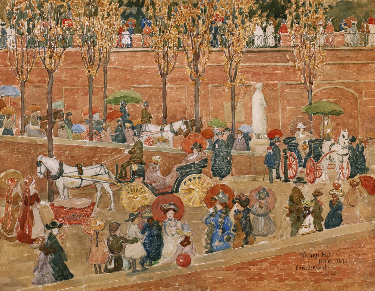 Pincian Hill, Rom af Maurice Brazil Prendergast