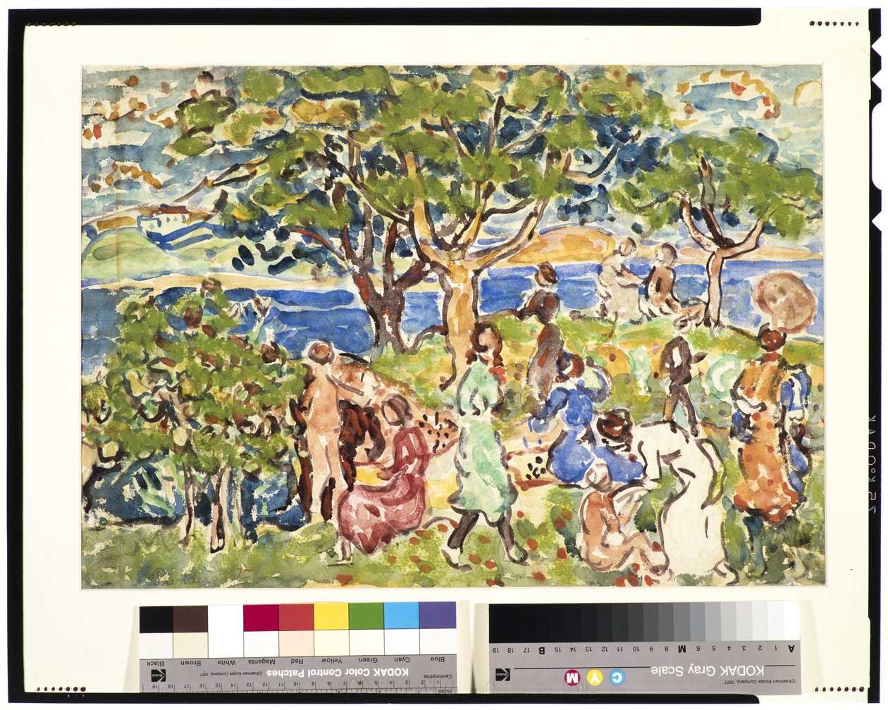 The Picnic, ca. 1912-15 (wc og pastel over grafit) af Maurice Brazil Prendergast