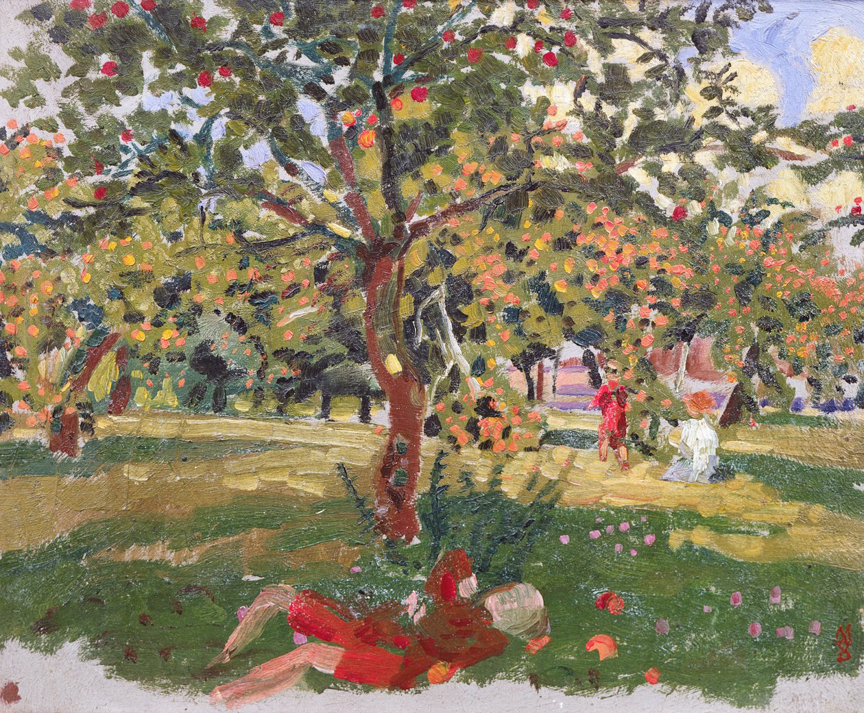 Et barn sover under et æbletræ, 1903 af Maurice Denis