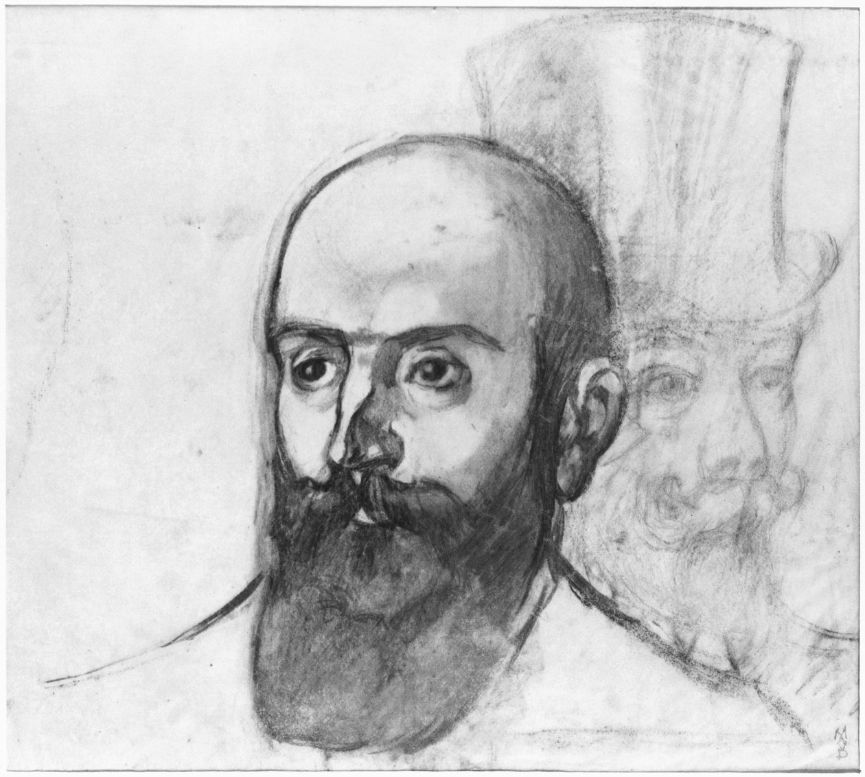 Edouard Vuillard (1868-1940) og Andre Mellerio (1862-1943) ca. 1899 (kul) af Maurice Denis