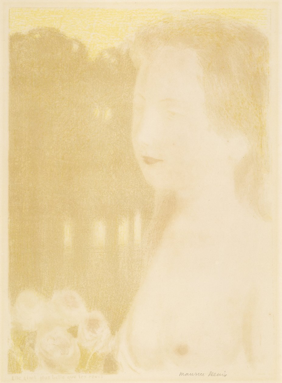 Hun var smukkere end drømme, 1911 (litografi i farver) af Maurice Denis