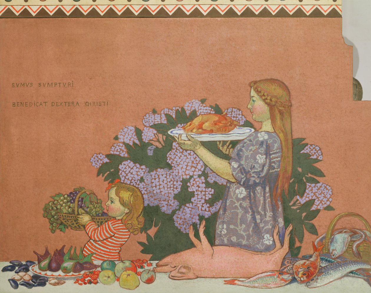 Grace, højre panel fra udsmykningen af kunstnerens hjem i Perros-Guirac, 1908 af Maurice Denis