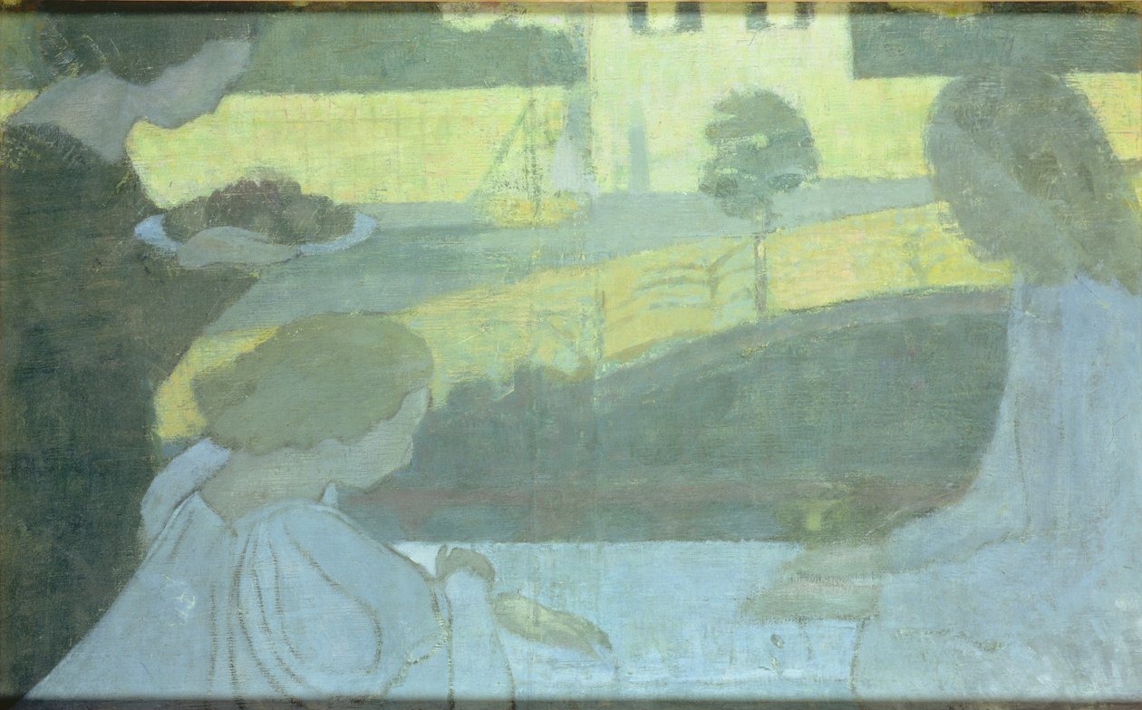 Martha og Mary, første version på bagsiden af det færdige maleri, 1896 (se 184139) af Maurice Denis
