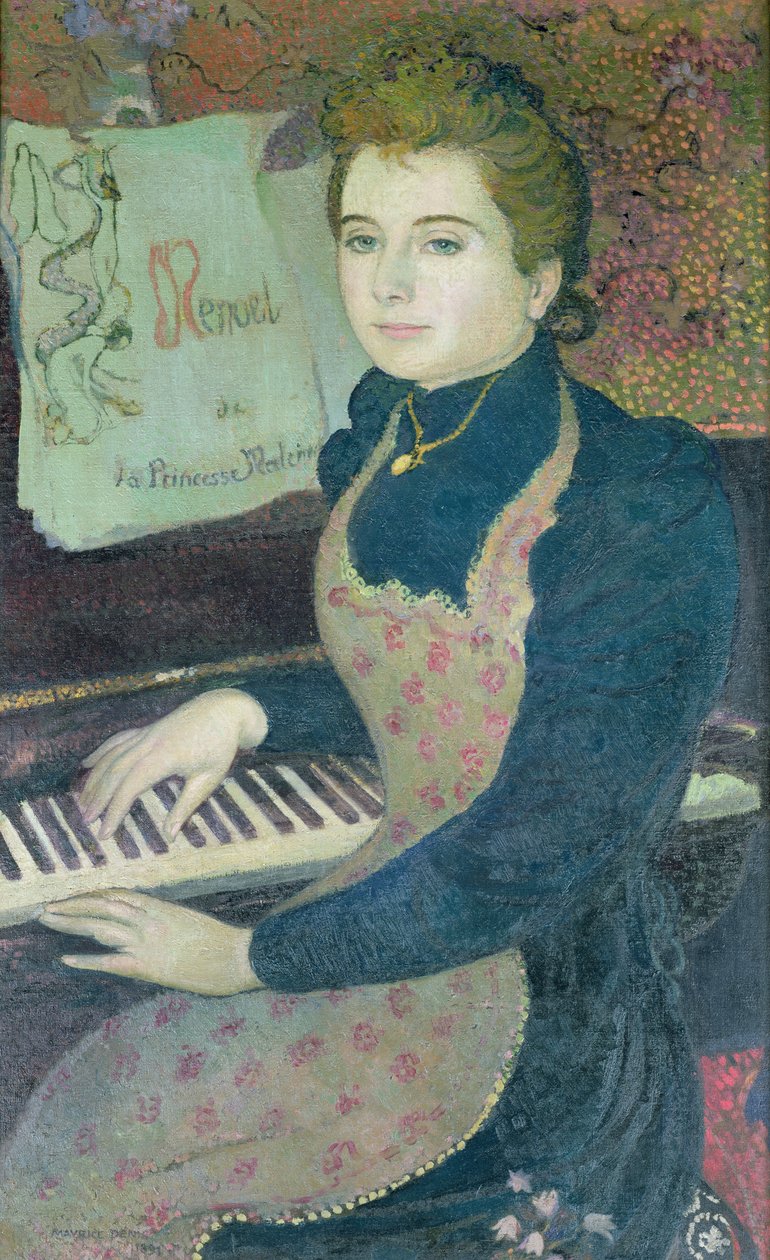 Marthe ved klaveret eller menuet af prinsesse Maleine, 1891 af Maurice Denis
