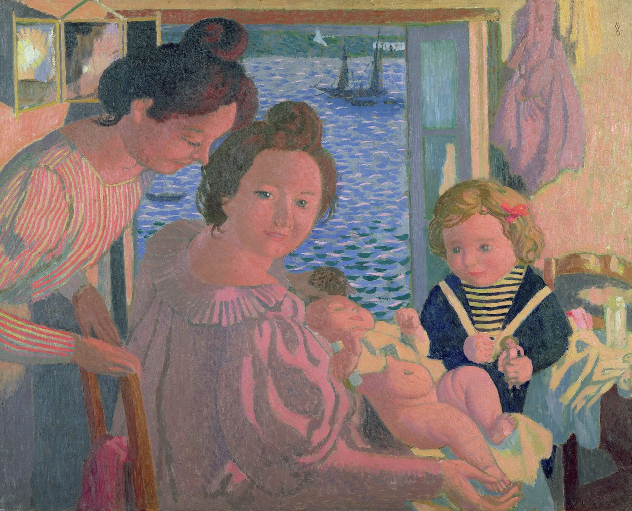 Barsel hos Pouldu, Aften, ca. 1899 (olie på pap) af Maurice Denis