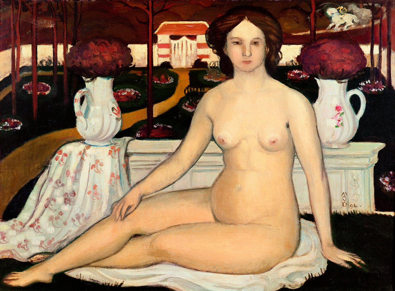 Nøgen med en buket violetter af Maurice Denis