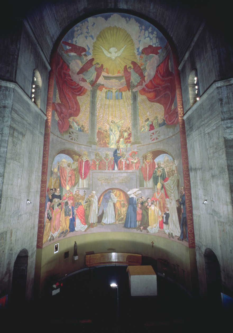 Pinse, fra kirkens apsis, 1934 (se detaljer 252658 og 252659) af Maurice Denis