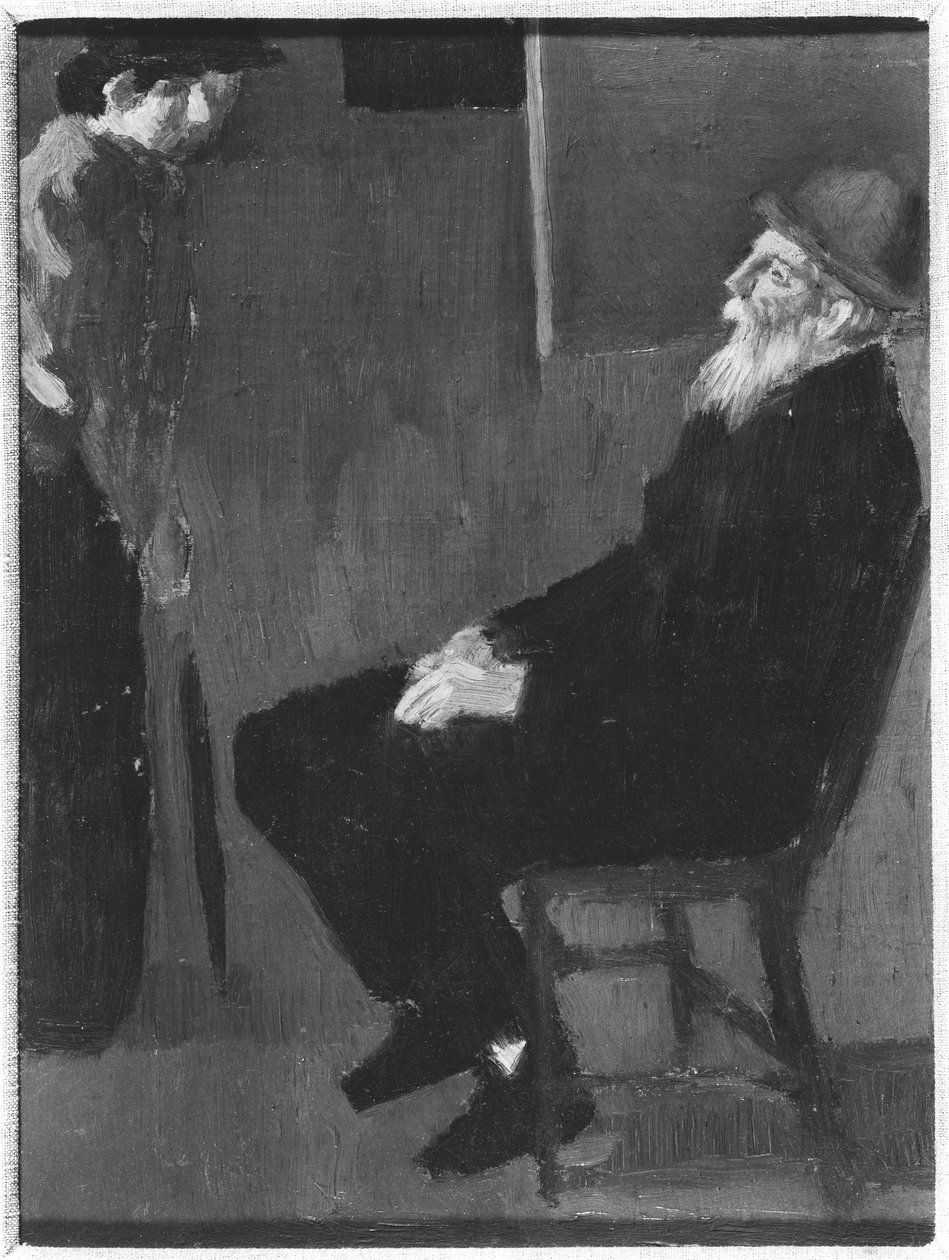 Pierre Auguste Renoir (1841-1919) og Mademoiselle Beaudot, 1911 (olie på pap) af Maurice Denis