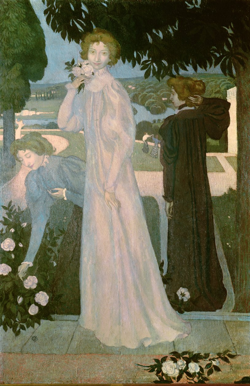 Portræt af Mademoiselle Yvonne Lerolle i tre stillinger, 1897 af Maurice Denis