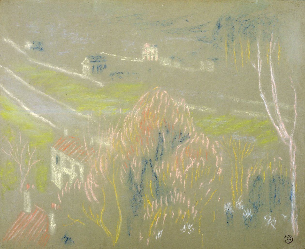 Bunden af dalen mellem Saint-Germain og Mareil, 1894 (pastel på papir) af Maurice Denis