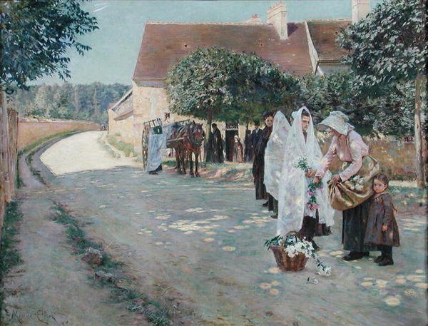 En ung piges begravelse, 1888 af Maurice Eliot