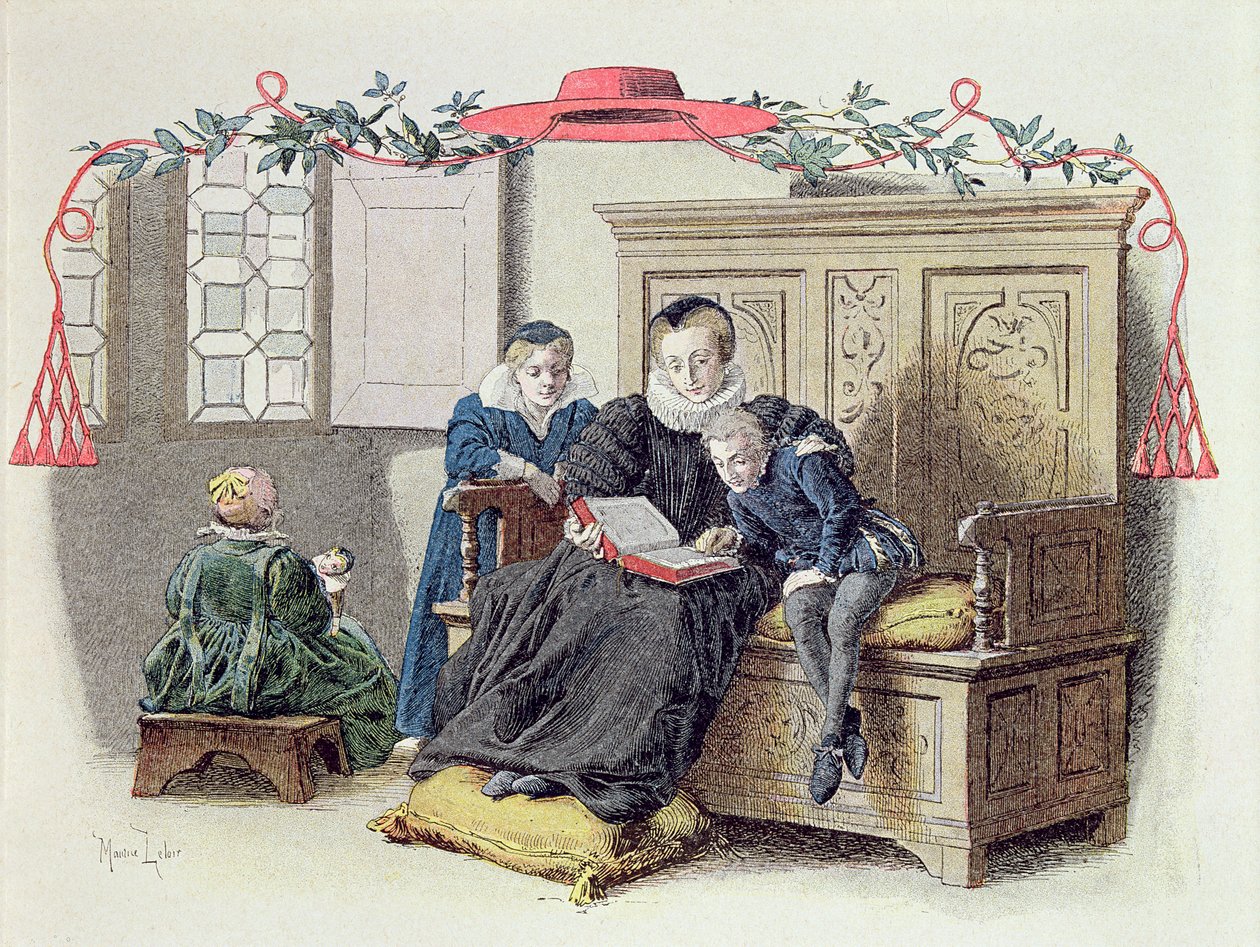 Armand-Jean du Plessis, kardinal Richelieu (1585-1642) som barn, illustration fra Richelieus liv af Theodore Camu, 1910 af Maurice Leloir