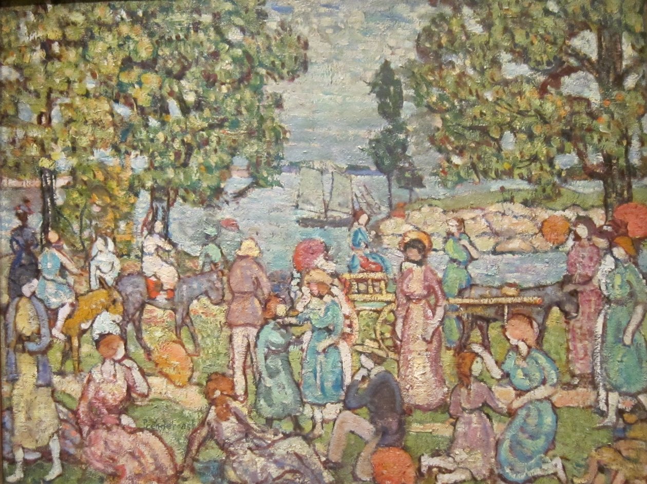På stranden, nr. 3nDeutsch: Am Strand, Nr. 3n af Maurice Brazil Prendergast