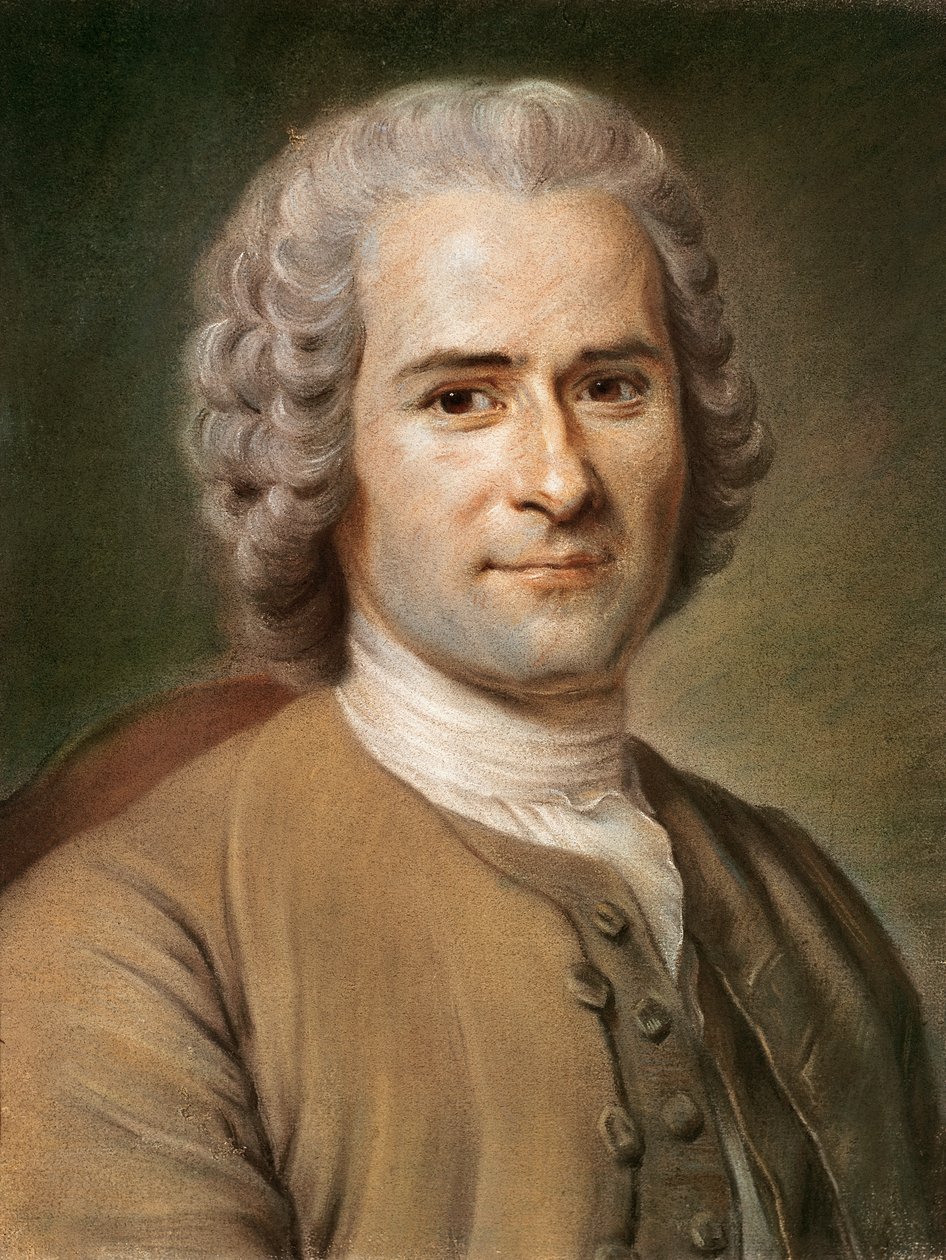 Jean-Jacques Rousseau (1712-78) efter 1753 (pastel på papir) af Maurice Quentin de La Tour