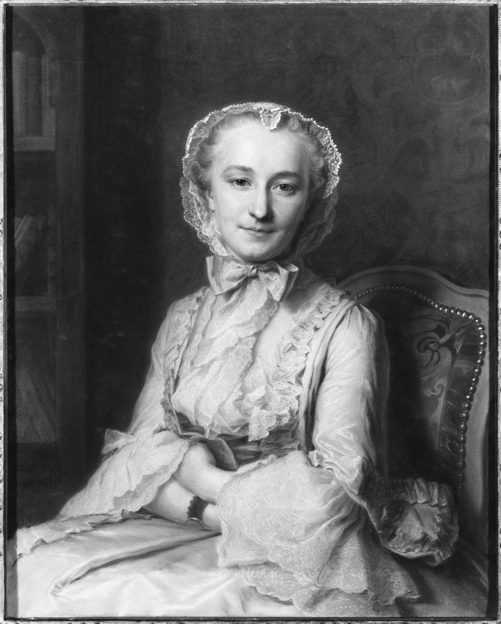 Mademoiselle Marie Salle, 1741 (pastel på papir) af Maurice Quentin de La Tour