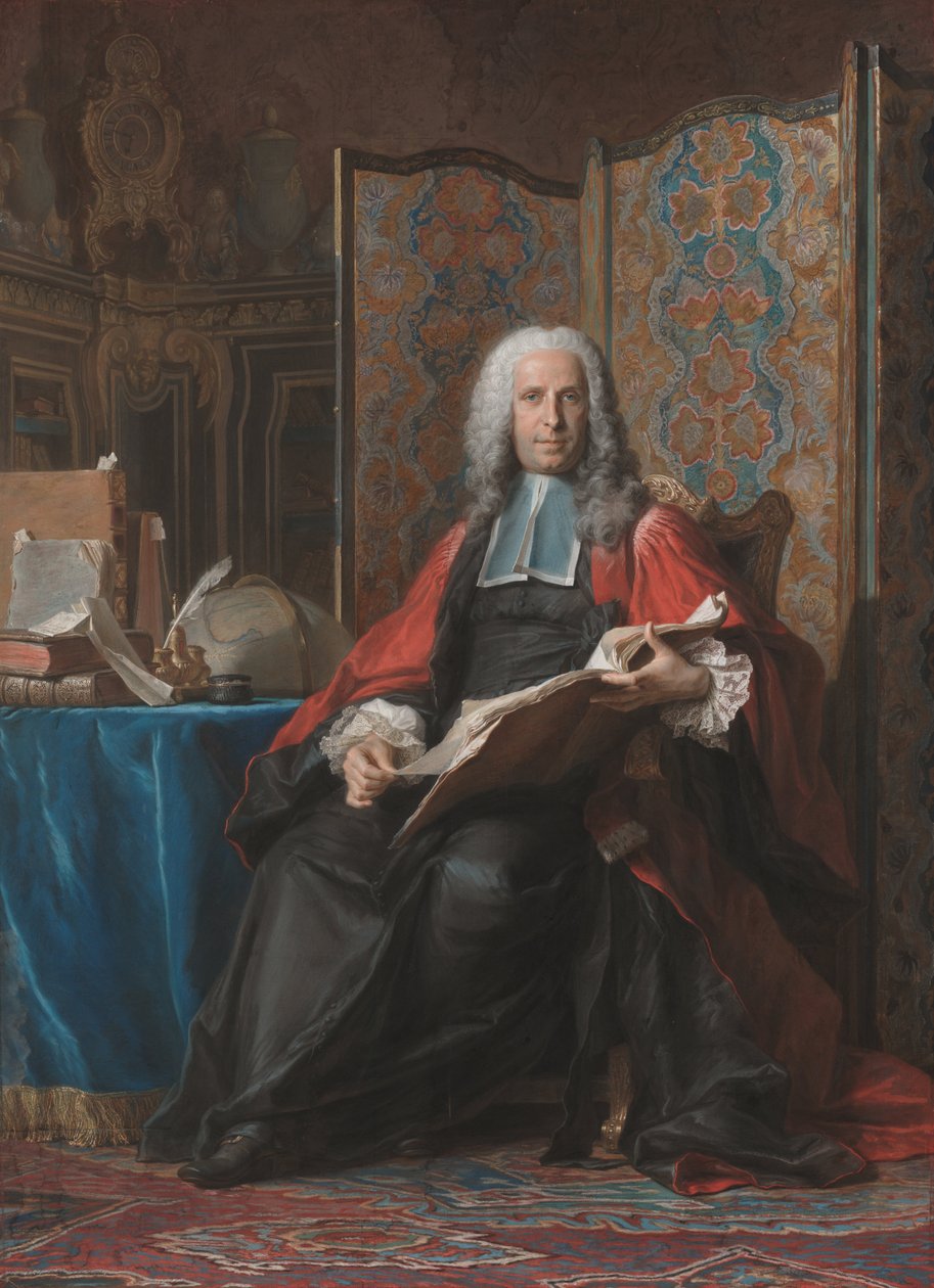 Portræt af Gabriel Bernard de Rieux af Maurice Quentin de La Tour