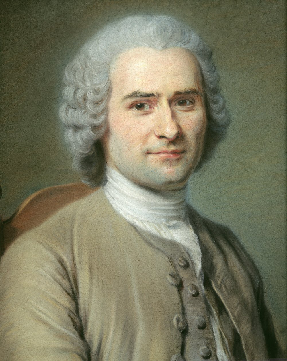 Portræt af Jean Jacques Rousseau (1712-78) (pastel på papir) af Maurice Quentin de La Tour