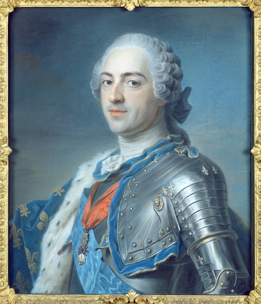 Portræt af kong Ludvig XV (1710-74) 1748 (pastel) af Maurice Quentin de La Tour