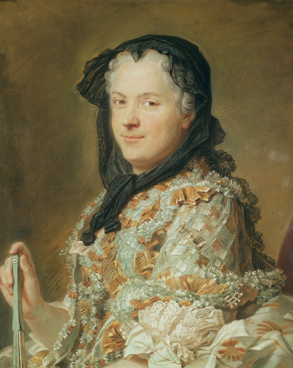 Portræt af Maria Leszczynska, dronning af Frankrig og Navarra, 1744-48 (pastel) af Maurice Quentin de La Tour