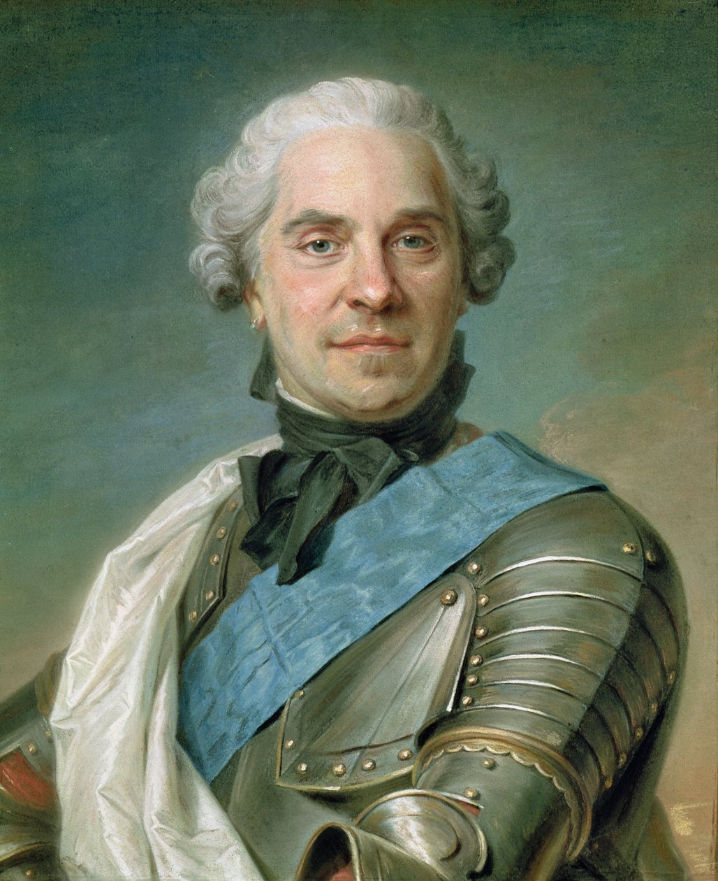 Portræt af Maurice (1696-1750) Greve af Sachsen (pastel på papir) af Maurice Quentin de La Tour