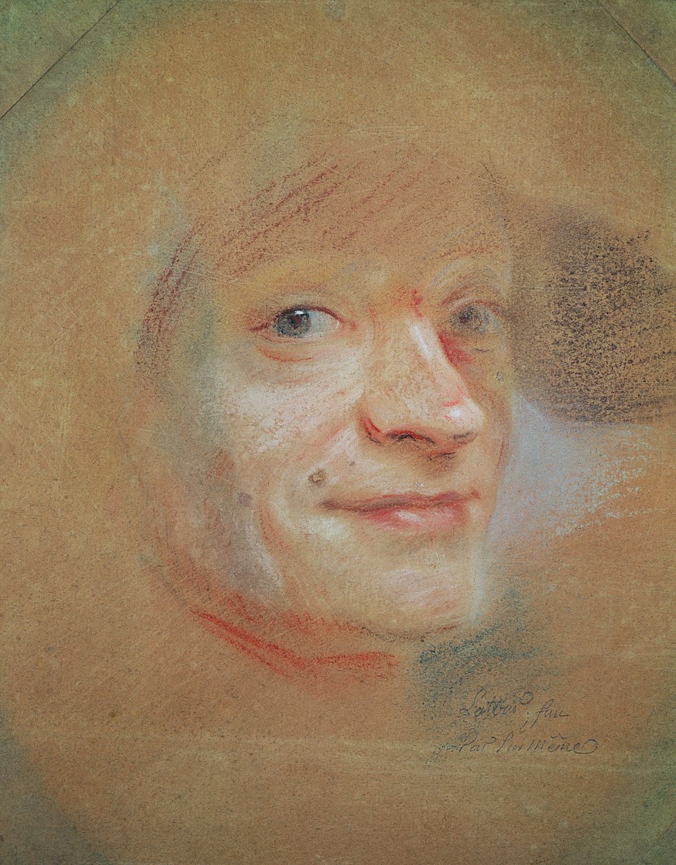Selvportræt (pastel på papir) af Maurice Quentin de La Tour