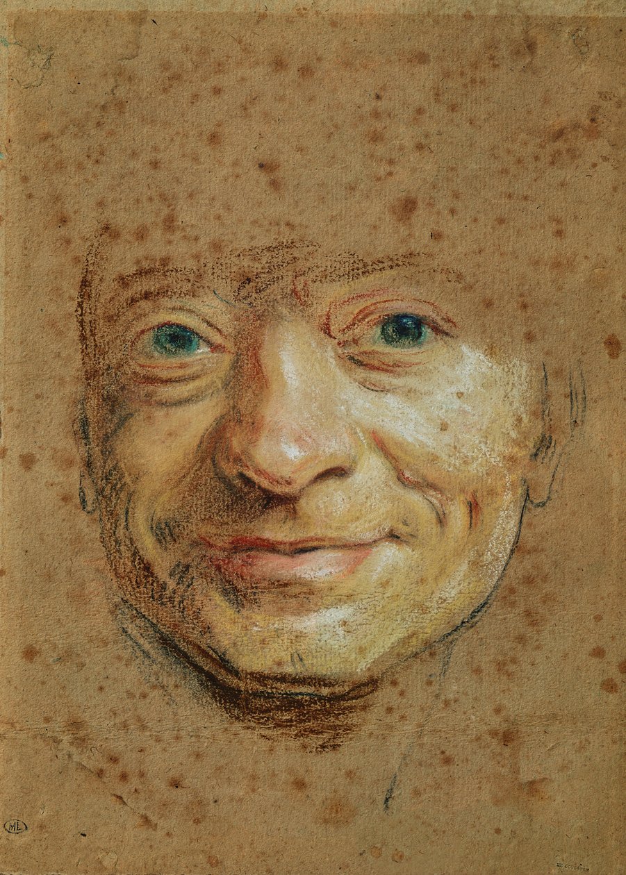 Selvportræt (pastel på papir) af Maurice Quentin de La Tour