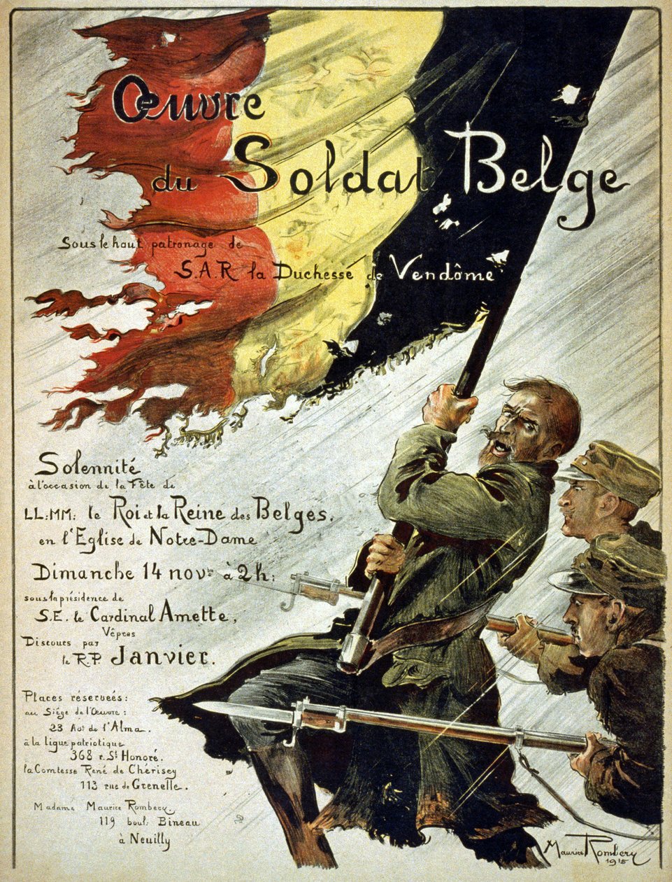 Foreningen af belgiske soldater, 1915 af Maurice Romberg