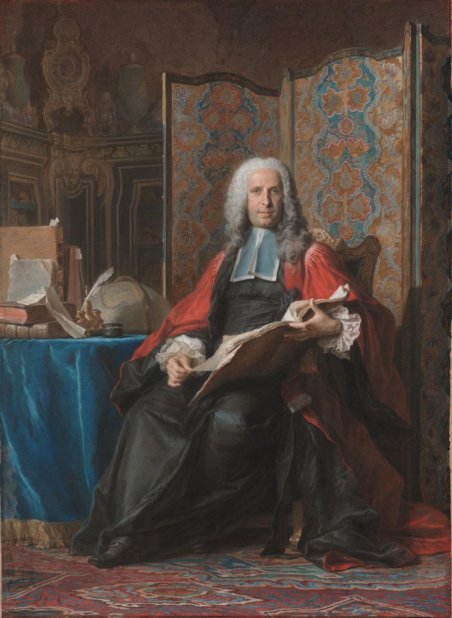 Portræt af Gabriel Bernard de Rieux af Maurice-Quentin de La Tour
