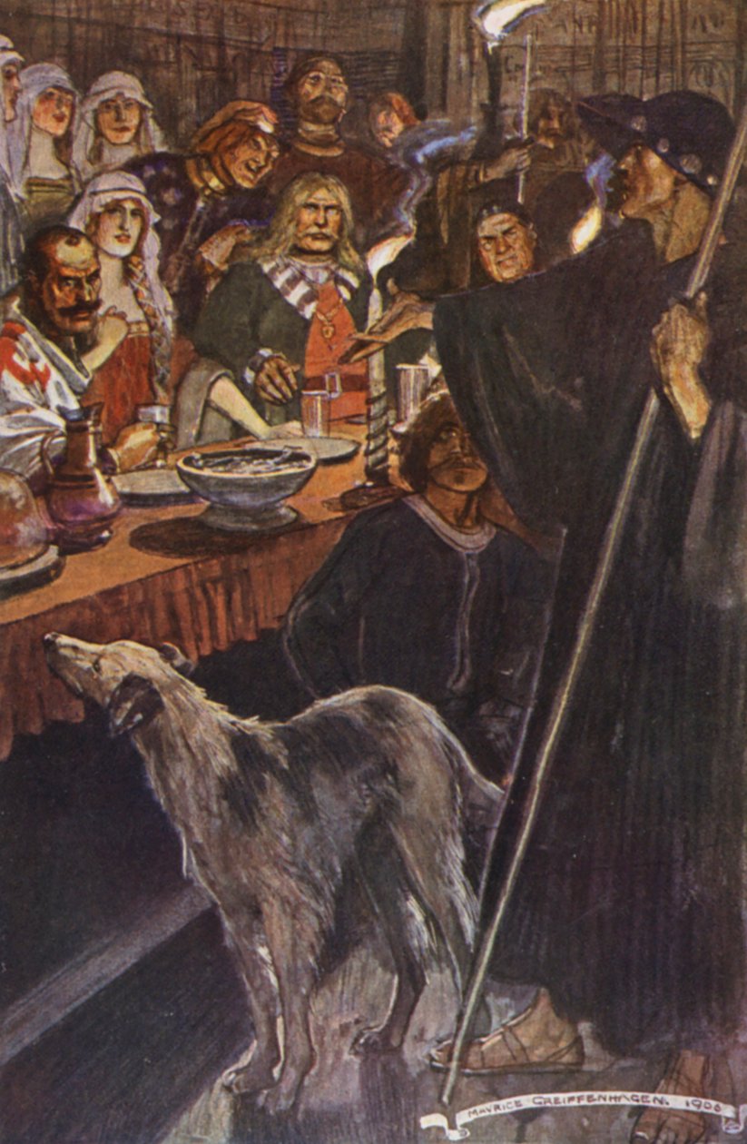 Illustration til Ivanhoe af Sir Walter Scott (farvelitografi) af Maurice (after) Greiffenhagen