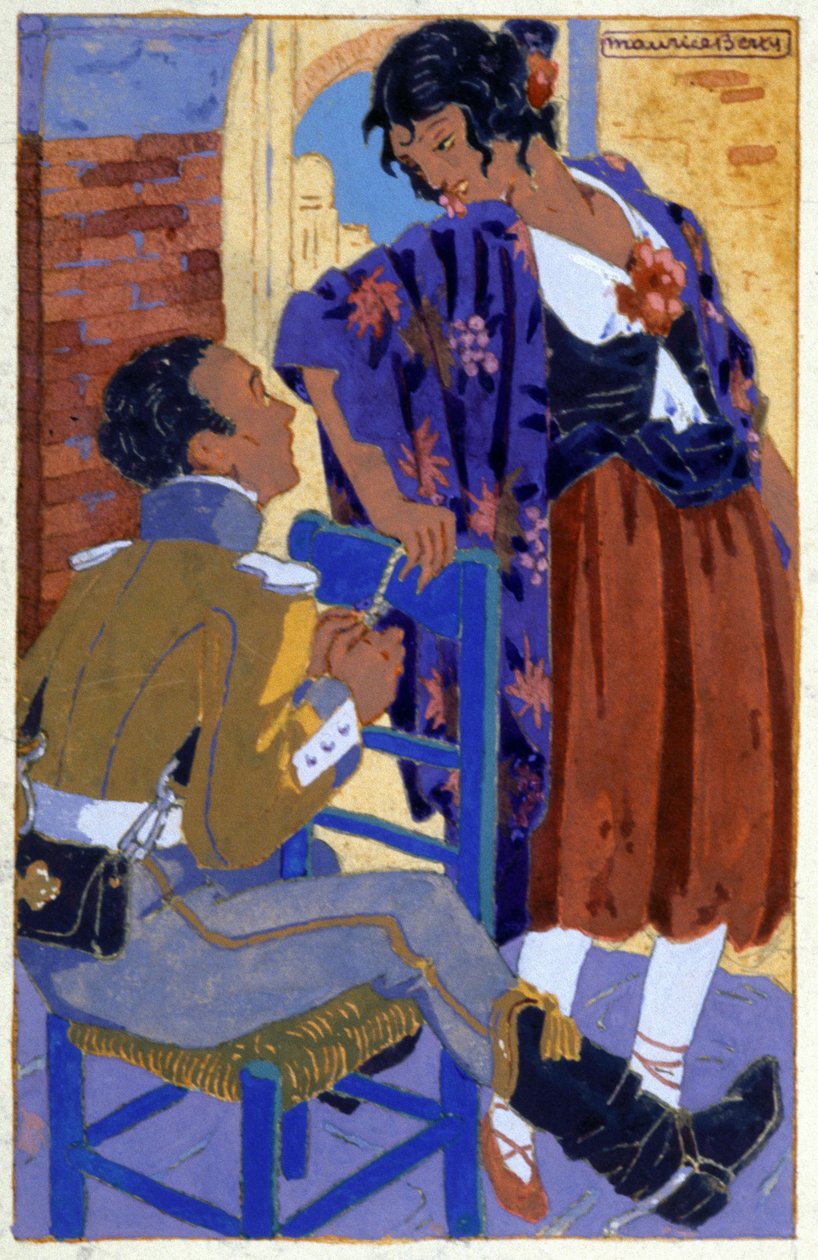 Don Jose og Carmen, ca. 1930 (illustration) af Maurice Berty