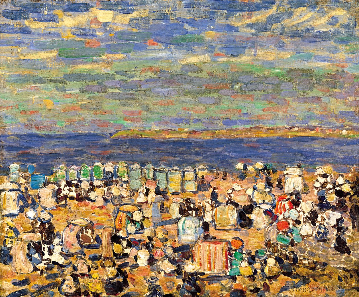 Strand ved St. Malo, ca. 1907 af Maurice Brazil Prendergast